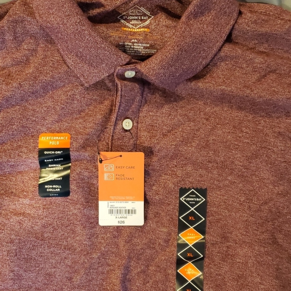 Mens polo shirt XL St. John's Bay